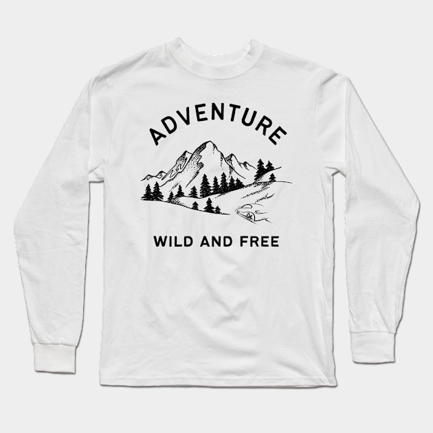 Adventure Travel Long Sleeve T-Shirt by Salasala